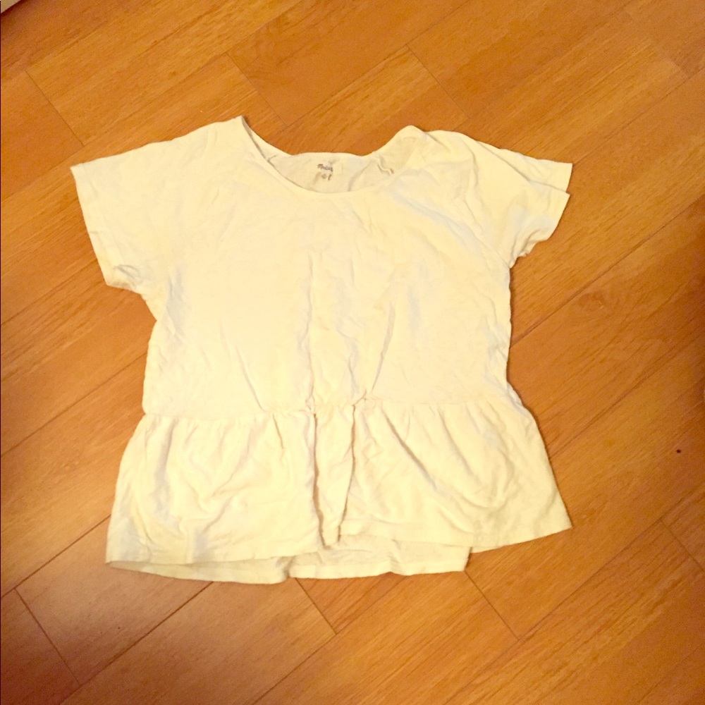 Cream madewell peplum top